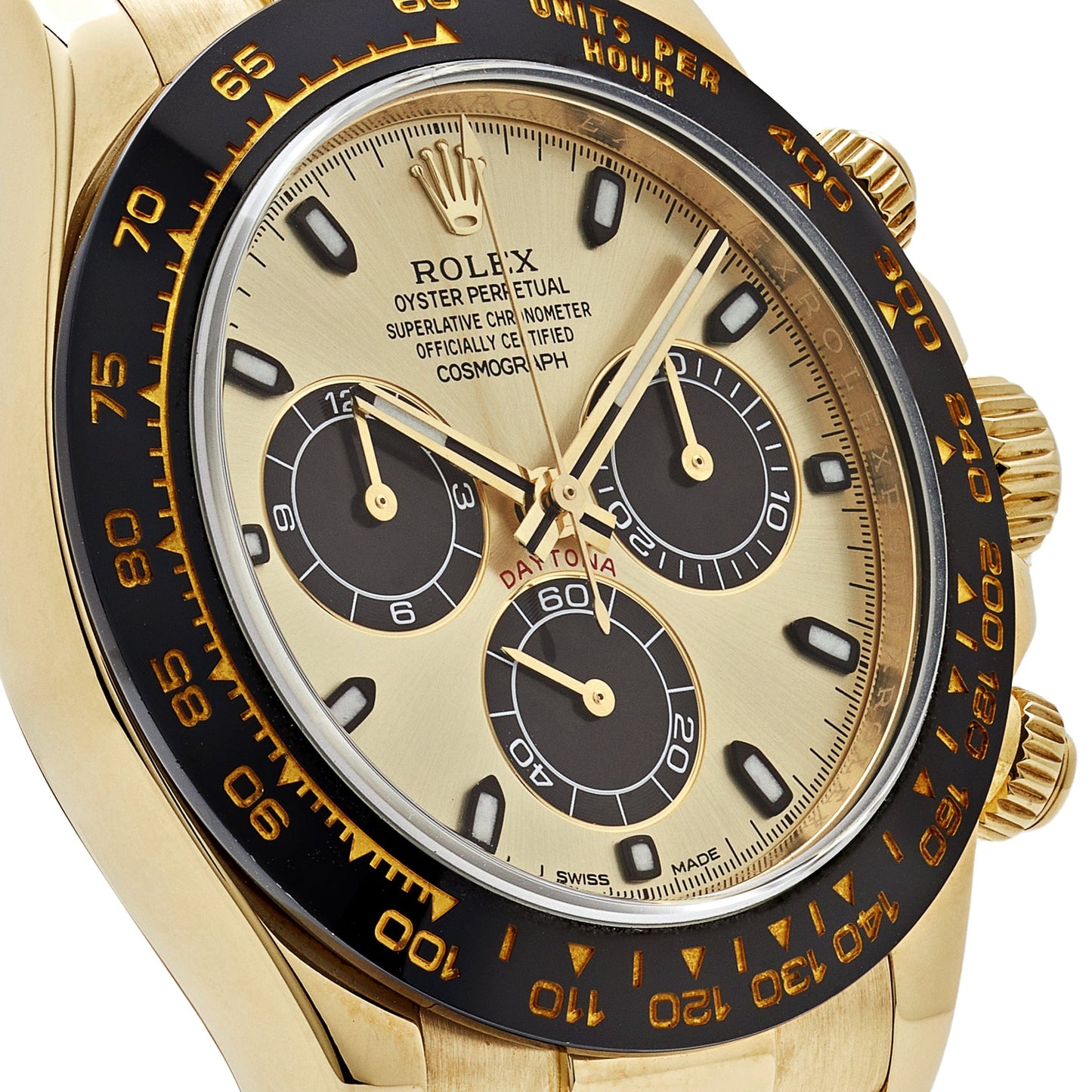 2025 Watch Daytona 116518LN Yellow Gold Champagne Black Dial (2022)