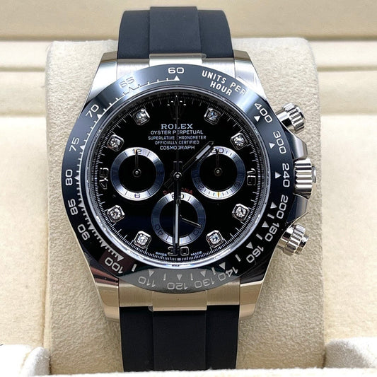 2025 Watch Daytona 116519LN White Gold Black Diamond Dial