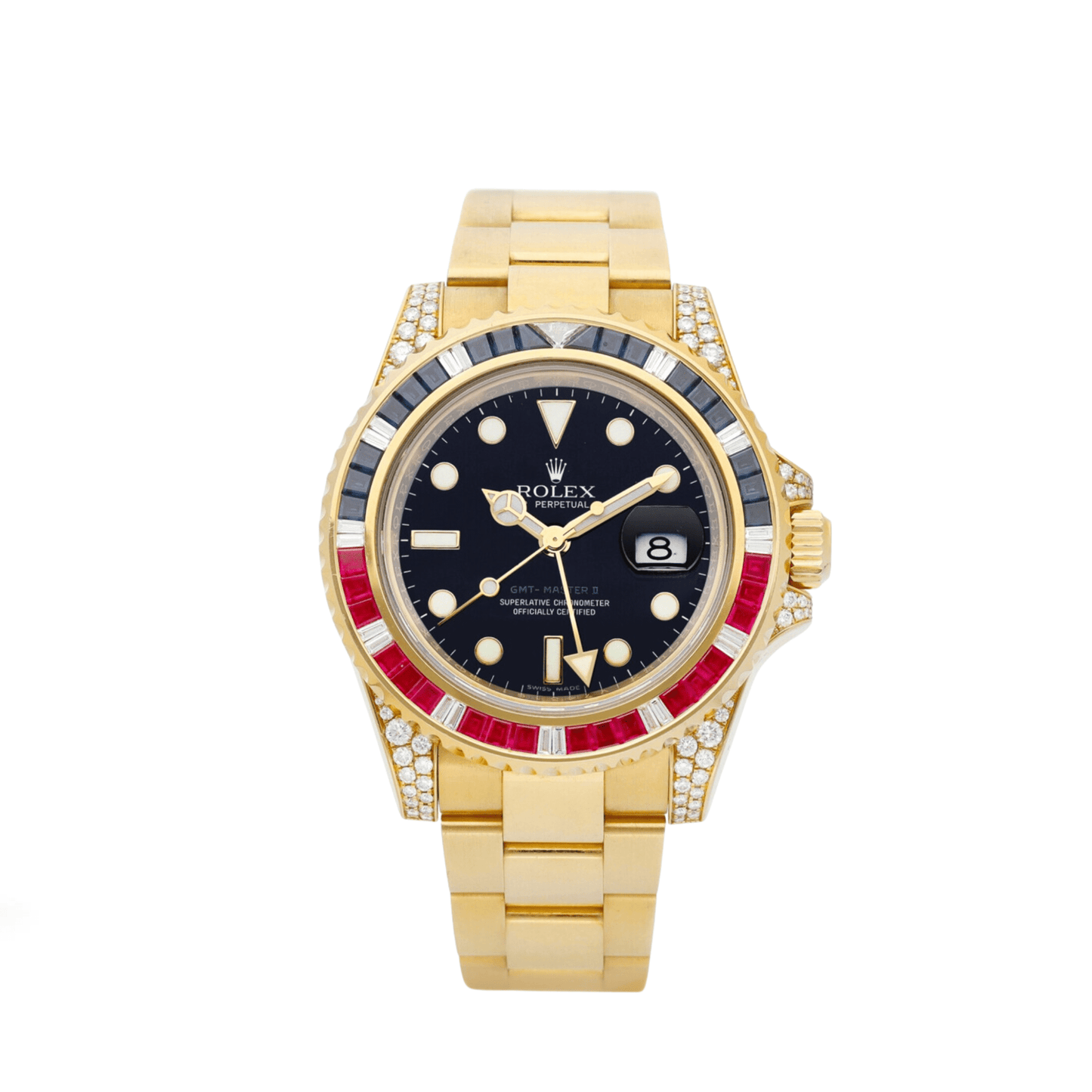 2025 Watch GMT-Master II 116758SARU Yellow Gold Black Dial