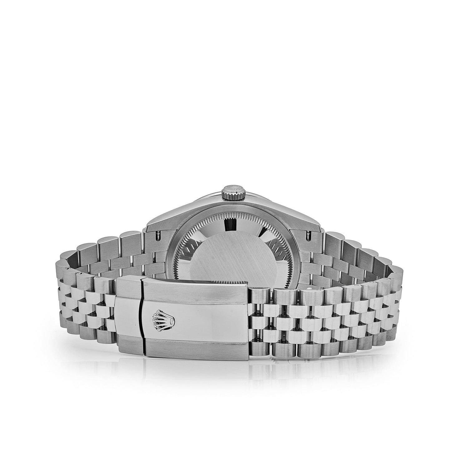 2025 Watch Datejust 126284RBR Stainless Steel Green Palm Frond Diamond Dial Diamond Bezel