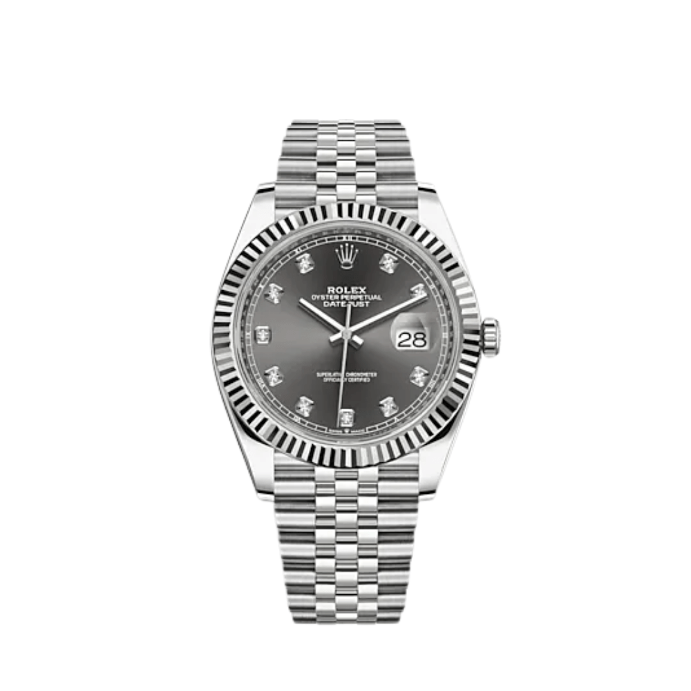 2025 Watch Datejust 126334 Stainless Steel Slate Diamond Dial Jubilee