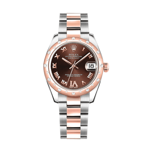 2025 Watch Datejust 178341 'Ladies' Rose Gold Stainless Steel Chocolate Dial