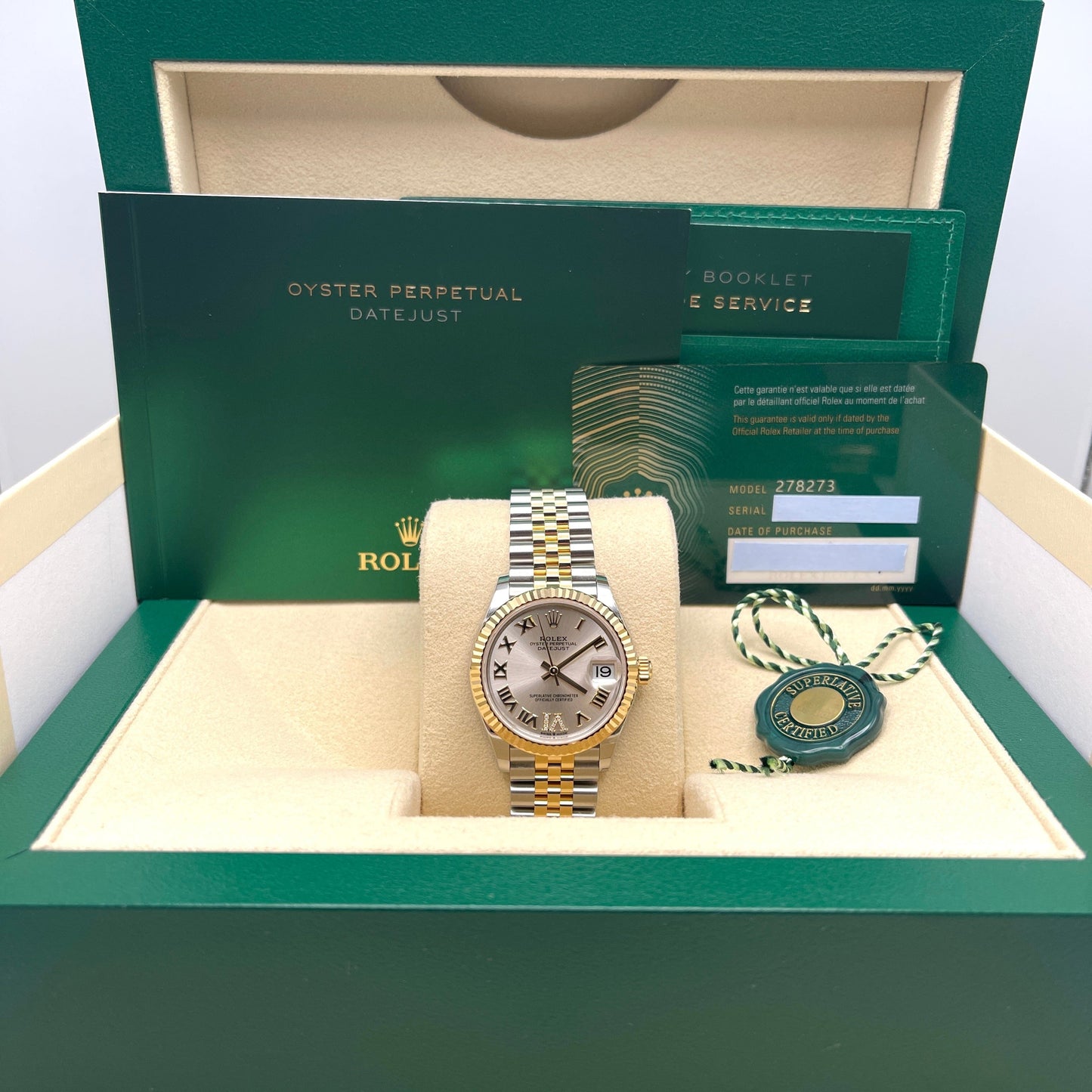 2025 Watch Datejust 278273 Yellow Gold Stainless Steel Silver Dial