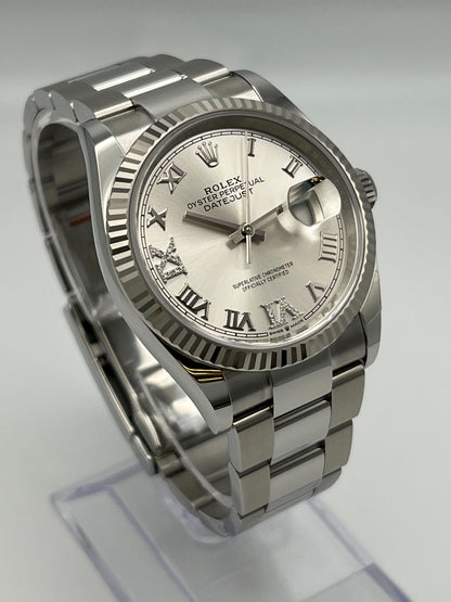 2025 Watch Datejust 126234 White Gold Stainless Steel Silver Dial Oyster