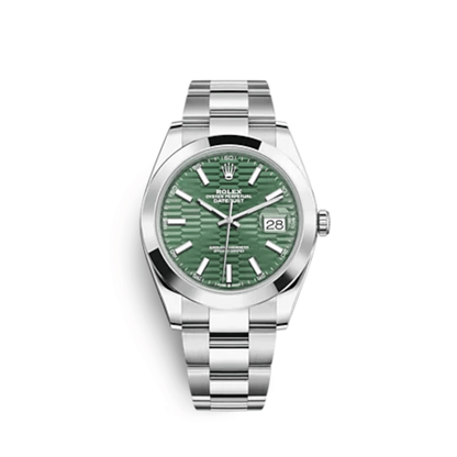 2025 Watch Datejust 126300 Stainless Steel Green Fluted-Motif Dial Oyster (2023)