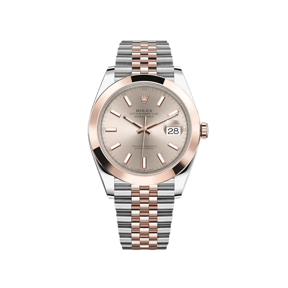 2025 Watch Datejust 126301 Stainless Steel Rose Gold Sundust Dial Jubilee