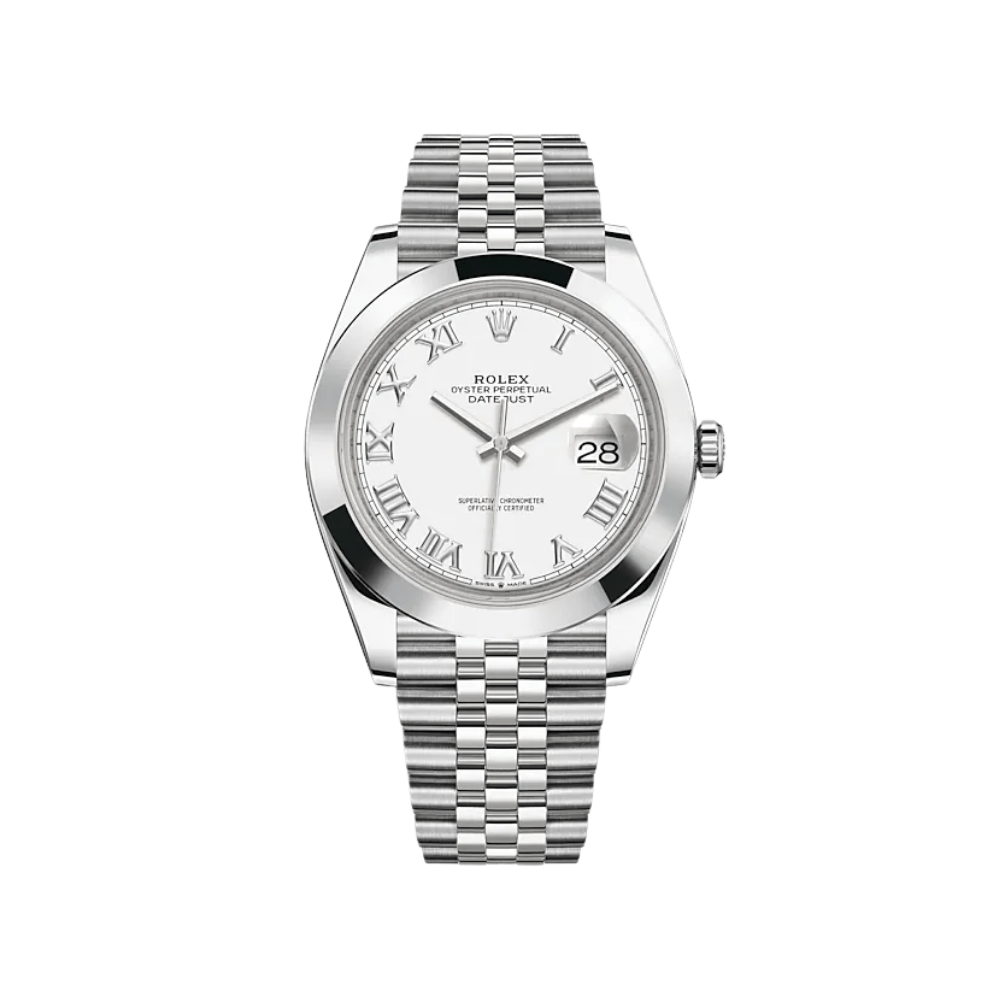 2025 Watch Datejust 126300 Stainless Steel White Roman Dial Jubilee