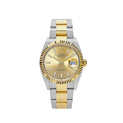 2025 Watch Datejust 126333 Stainless Steel Yellow Gold Champagne Dial Oyster