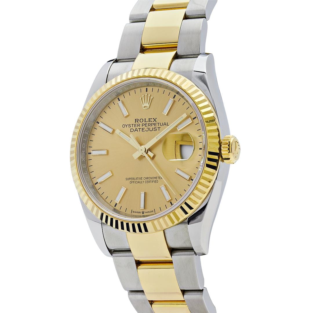 2025 Watch Datejust 126333 Stainless Steel Yellow Gold Champagne Dial Oyster