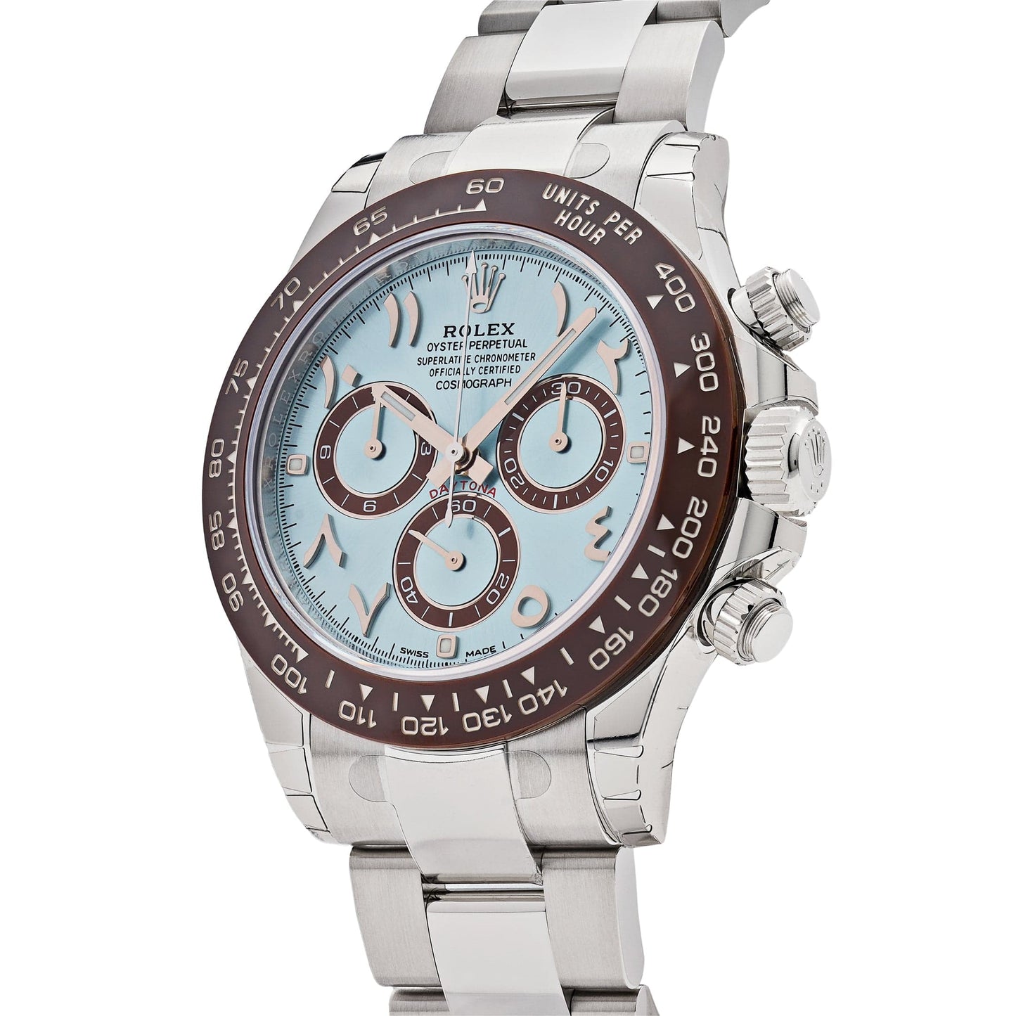 2025 Watch Daytona 116506 Platinum Ice Blue Arabic Dial