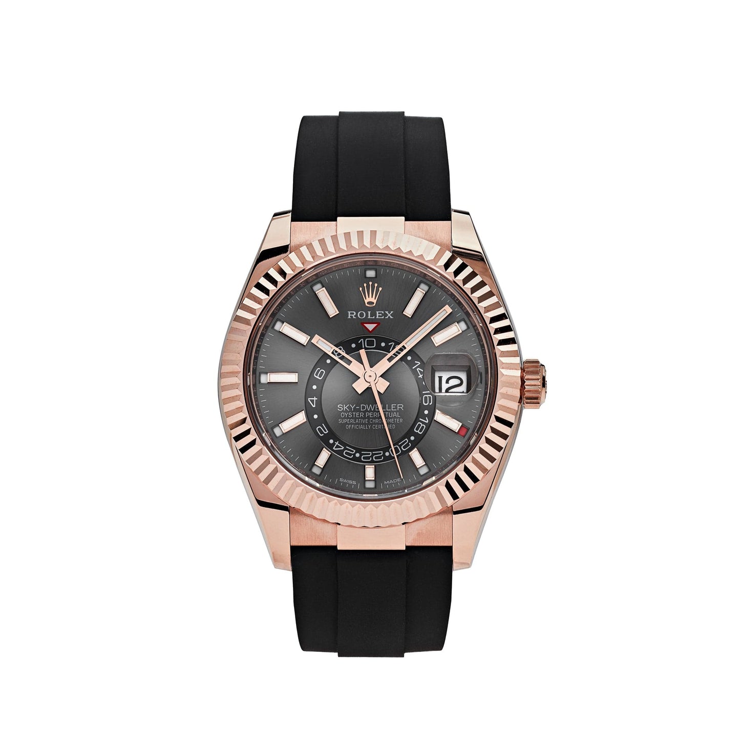 2025 Watch Sky-Dweller 326235 Rose Gold Rhodium Dial