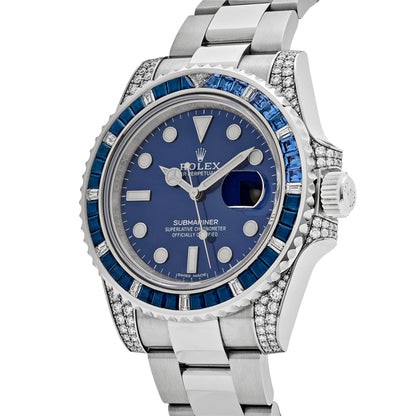 2025 Watch Submariner Date 116659SABR White Gold Blue Dial Sapphire Diamond Bezel (2019)