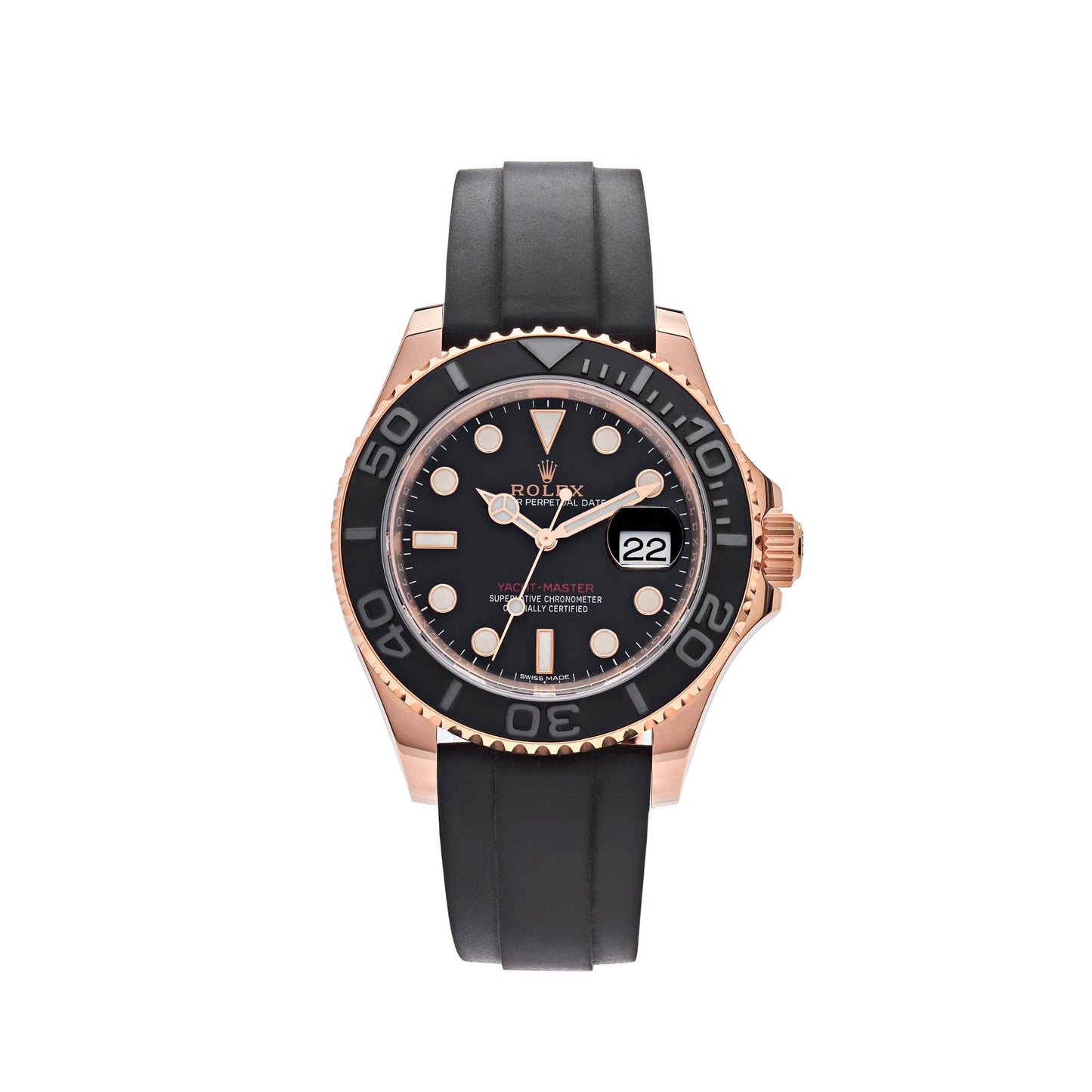 2025 Watch Yacht-Master 116655 Rose Gold Black Dial