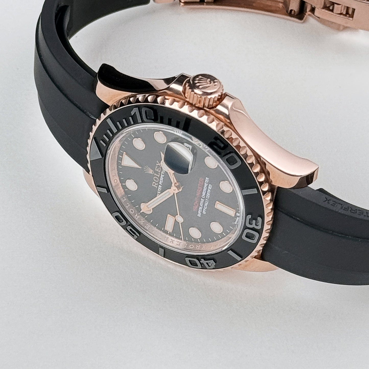 2025 Watch Yacht-Master 126655 Rose Gold Black Dial (2020)